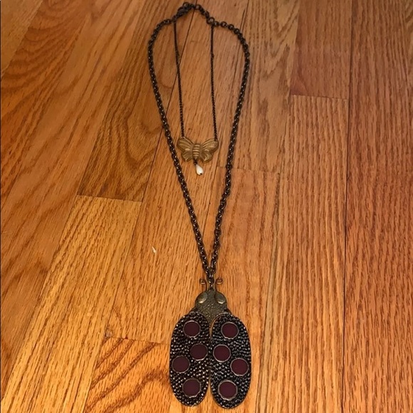 Lucky Jewelry Double Pendent Necklace - Picture 2 of 6